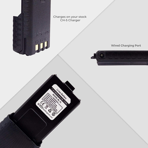 Baofeng 2 Way Radio UV 5R <strong>Extended</strong> <strong>Battery</strong> Case Two-Way Radio <strong>Batteries</strong> H250