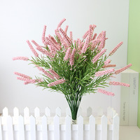 Bouquet de fleurs artificielles réalistes en lavande à bulles, en stock – Décoration intérieure moderne pour mariages et occasions festives