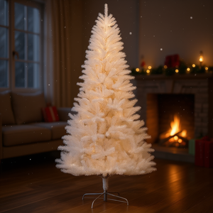 Sapin de Noël non éclairé de 1,80 m de haut, 1000 pointes de branches, base en acier à ouverture automatique, décoration de Noël d'intérieur - Product Image 2