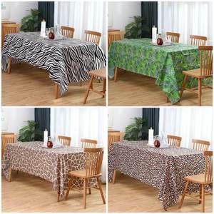 137 _ 274cm foresta giungla stampa animale tovaglia leopardo copertura tavolo per feste di laurea matrimoni celebrazioni di buon compleanno - Product Image 2