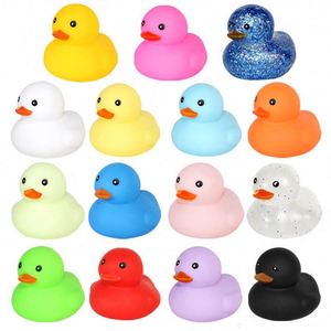 Colorful Rubber <b>Bathing</b> Pinch Squeaking Little Yellow Duck Children Swimming Toys - Product Image 2