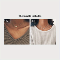 Collier pendentif diamant coeur minuscule pour femmes classique ethnique bohème tour de cou avec chaîne courte cadeau pour les femmes en gros disponible