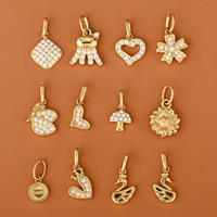 Pendentifs pour la fabrication de bijoux, breloques en zircon et acier inoxydable, accessoires de collier DIY