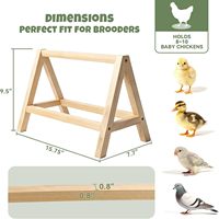 Perchoir en bois naturel pour poussins, barre de repos en bois pour poussins, base stable en A, pour couveuse et enclos d'éducation