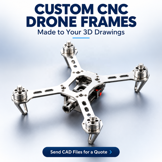Customized CNC Machining Drones Accessories Manufacturer Remote Controller Components CNC Turning Services FPV Drone Parts