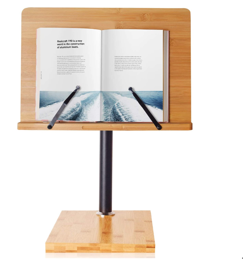 Доступны образцы, оптовая продажа, большой размер, подставка для книг, регулируемая по высоте, вертикальная бамбуковая деревянная подставка для книг, держатель для кулинарной книги