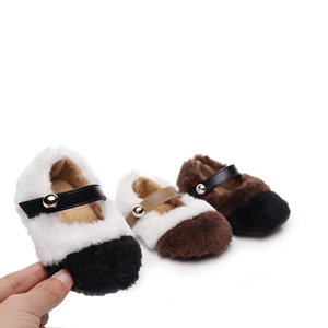 Mocassini Invernali Caldi Foderati in Pile con Pelliccia, Graziose Scarpe in Cotone per Bambine e Bimbe Piccole - Product Image 1