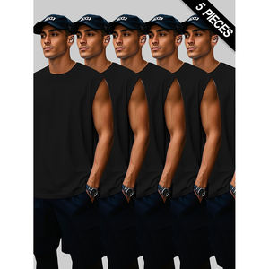 Débardeurs sans manches respirants de qualité supérieure pour hommes Technologie d'évacuation de l'humidité pour les modes de vie actifs cool Débardeurs - Product Image 6