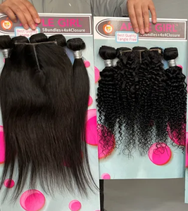 Paquete de 5 Paquetes de Cabello Humano Brasileño con Cierre, Cabello Barato al por Mayor, Cualquier Estilo, Rizado <span class=keywords><strong>Suelto</strong></span> - Product Image 5