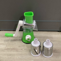 3 In 1 Tafelblad Keukenaccessoire Multifunctionele Handmatige Roterende Kaasrasp Groentesnijder Staalsnijder Voor Fruitgroenten