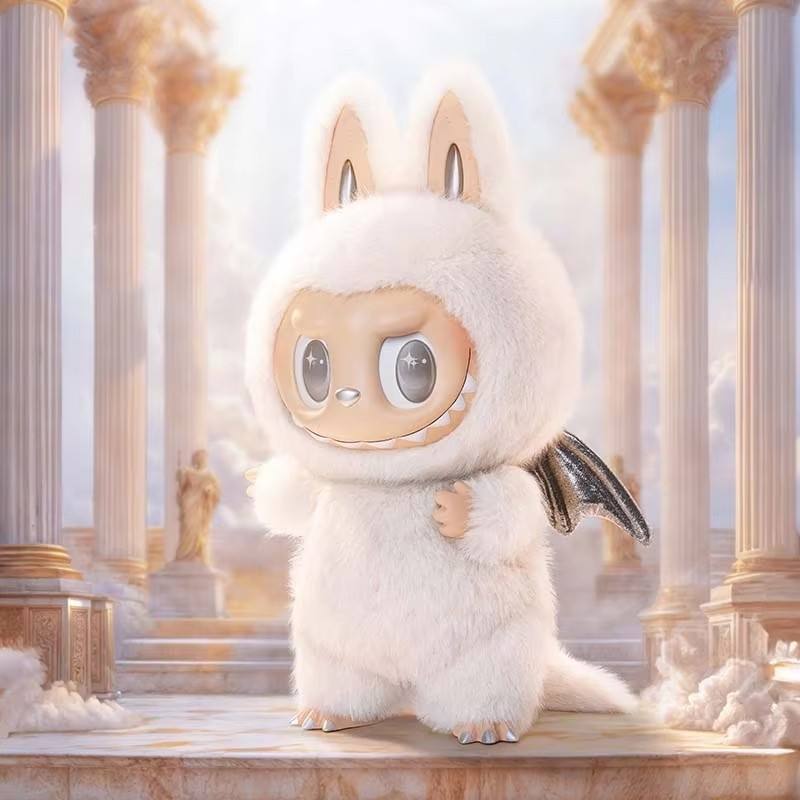 ポップマートオリジナルジモモ雲の中の本物の天使白いビニール人形2.0