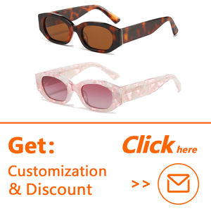 Venta al por mayor de alta calidad más nuevo personalidad Irregular Gafas Mujeres Lentes De Sol MensTrendy Hip Hop Acetato Gafas De Sol - Product Image 2