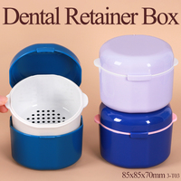WEISHENG Boîtes de rangement multicolores pour prothèses dentaires, étuis de voyage et de toilette, boîtes rondes pour usage domestique, vente en gros d'usine, étuis pour appareils dentaires