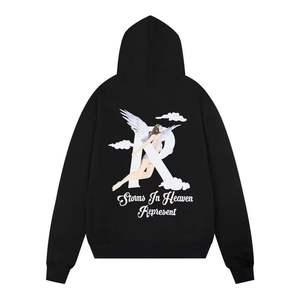 Nueva Sudadera con Capucha Holgada Estampada Angel R-Word High Street para Hombre y Mujer, Estilo Pareja REP - Product Image 5