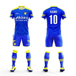 Factory wholesale cheap OEM custom design sweat releasing training and competition sets for football team soccer jers