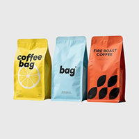 Sachet en aluminium à quatre soudures avec logo personnalisé, refermable par fermeture éclair, qualité alimentaire, pour café, thé, aliments pour animaux, emballage de snacks