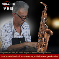 Bare Copper Process Brass Material Professional High Grade Manufacturer Wholesale Retail Woodwind Instrument X7 Alto Saxophone
