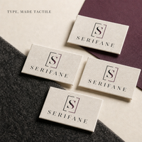 Étiquettes tissées personnalisées pour vêtements de boutique, étiquettes textiles de détail avec logo raffiné, marquage tissé pour emballage de magasin
