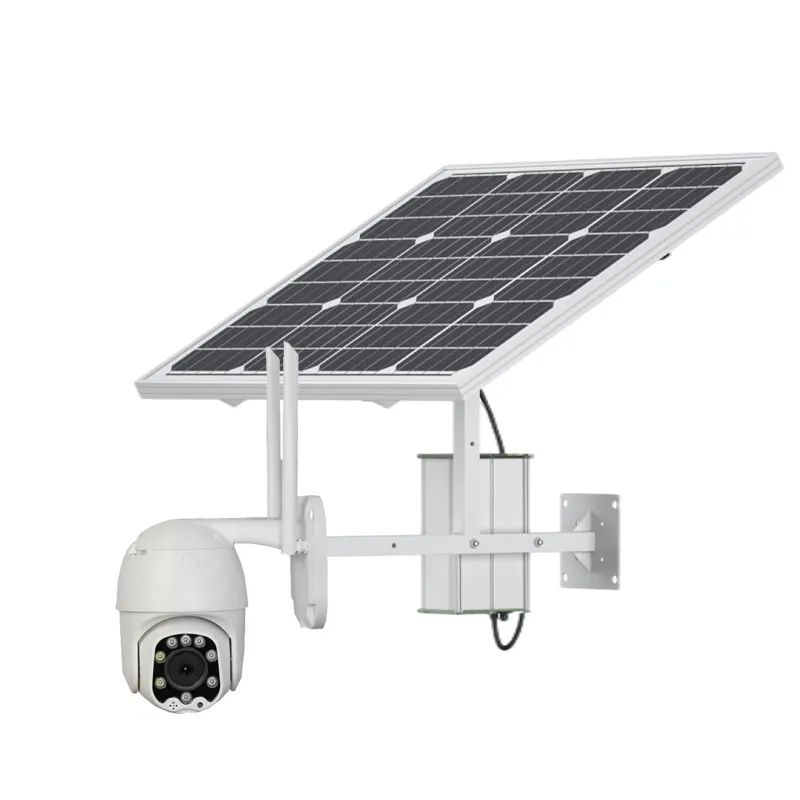 Solar birne 20w Solar 2mp 4mp 4g Solar betriebenes Panel Drahtlose IP-Kamera Outdoor 4g Gsm Sim Card Wifi Solarenergie