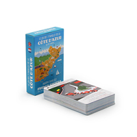 Cartes de jeu de table françaises personnalisables en taille et couleur, jeu de société éducatif portable pour enfants, vente en gros