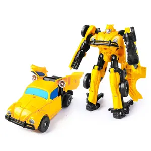 新款儿童汽车机器人改造玩具塑料压铸玩具益智迷你变形玩具窗盒男女通用