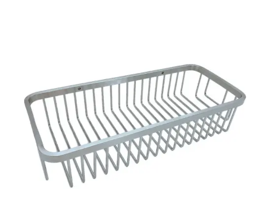Stainless steel rectangular net basket wall type single layer storage frame
