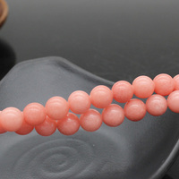 Nouveau design 8MM corail rouge Quartzite Jade perles rondes en vrac équilibre énergétique gemme pour la fabrication de bijoux à bricoler soi-même