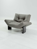 Fauteuil de loisirs individuel moderne PurelyFeel, chaise de salon design en cuir PU, chaise Safari pour hôtel