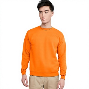 Sudadera de Felpa para Hombre, Cuello Redondo, Color Naranja, Corte Regular, Tejido de Punto, 100% Algodón, Estilo Urbano, Informal, Ecológica - Product Image 1