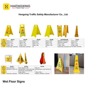 لافتة تحذيرية صفراء قابلة للطي من البولي بروبيلين للسلامة على الطرق الخارجية، مخصصة للمناطق المبللة، متوفرة بالجملة - Product Image 6