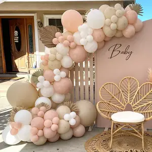 Cadena de globos blancos para decoración de fiestas de cumpleaños, productos de Decoración Retro para habitación de bodas, nuevos