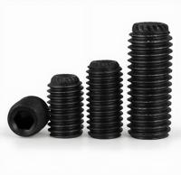 Vis sans tête hexagonale moletée à pointe conique en acier au carbone noir oxydé DIN916K, classe 10.9 et 12.9, système de mesure métrique