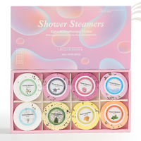 Bombes de bain moussantes et pastilles de douche artisanales, 8 pièces, naturelles, vegan, marque privée, SPA, aromathérapie aux huiles essentielles