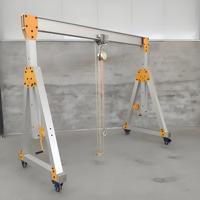 Mini-grue portique électrique légère en aluminium 1000 kg, palan de construction avec moteur, boîte de vitesses, roulement, hauteur de levage 5m TransHoist