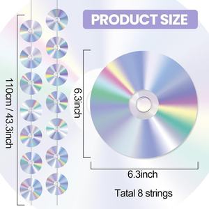 Banners de Discos CD Personalizados, Decoraciones Colgantes de Papel con Temática Retro de los 90, Espirales para <span class=keywords><strong>Techo</strong></span>, Decoración para Fiestas Y2K y Principios del 2000 - Product Image 2