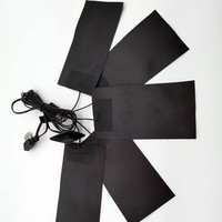 Kit Thermostat USB Carré IP67 GB-C-023 avec 5 Plaques Chauffantes en Graphène, Largeur 3.7-15V 2A, pour Veste Chauffante Intégrale de Voiture et d'Extérieur