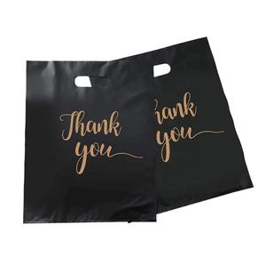 Bolsas de regalo de boutique de compras minoristas impresas de lujo bolsa de plástico embalaje de ropa personalizado bolsa troquelada de plástico con logotipos para negocios - Product Image 5