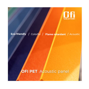 Paneles acústicos modernos de poliéster ecológicos, paneles de pared insonorizados, paneles de techo acústicos ignífugos - Product Image 2