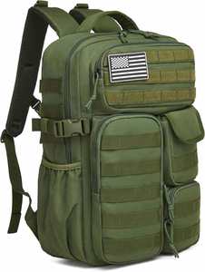 Sac à dos tactique en denim d'usine, étanche avec fermeture éclair, multiples poches, pour sport et extérieur, en polyester, pour ordinateur - Product Image 5