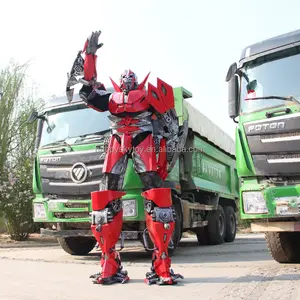 2,6-2,8 m leicht tragender Film Cosplay Red Dino Robot Kostüm