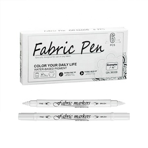 Guangna Trắng Đôi đầu vải bút không thấm nước không phai nghệ thuật vẽ tay dệt <span class=keywords><strong>Highlighter</strong></span> đánh dấu - Product Image 1