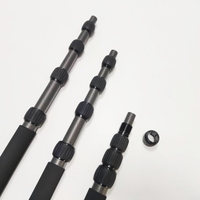 Approvisionnement d'usine 3k 100% Fiber De Carbone Spin Lock Télescopique Pôle Extensible Caméra Monopode Tige Pour Microphone Boom Pole
