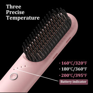 <span class=keywords><strong>Brosse</strong></span> lissante électrique portable sans fil rechargeable par USB à ions négatifs, mini peigne, alternative à <span class=keywords><strong>Tymo</strong></span> - Product Image 2