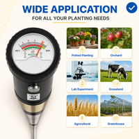 IMHOO Testeur numérique portable de pH et d'EC du sol avec sonde BNC, précision 0,1 pH, humidimètre pour l'irrigation agricole - OEM/ODM