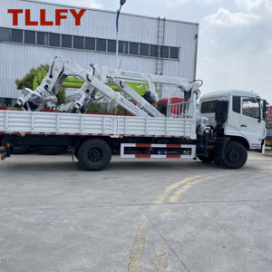 6-10 tonnes grue hydraulique de camion de boom avec le <span class=keywords><strong>treuil</strong></span> et le panier d'homme pour la construction - Product Image 3
