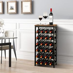 Portabottiglie <span class=keywords><strong>da</strong></span> Terra Autoportante, Scaffali <span class=keywords><strong>per</strong></span> Conservazione Vini con <span class=keywords><strong>Piano</strong></span> d'Appoggio, Mensola Portabottiglie <span class=keywords><strong>per</strong></span> <span class=keywords><strong>Cucina</strong></span>, Bar, Sala <span class=keywords><strong>da</strong></span> Pranzo, Soggiorno - Product Image 2