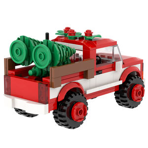 Serie de Navidad MOC4134 170 Uds camionetas de Navidad MOC decoración ladrillos regalo Diy juegos de bloques de construcción juguetes <span class=keywords><strong>para</strong></span> <span class=keywords><strong>niños</strong></span> - Product Image 4