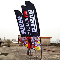 Kit de mât de drapeau de plage 3-5 sections en aluminium et fibre de verre, style moderne, montage facile, pour événements promotionnels extérieurs, numérique