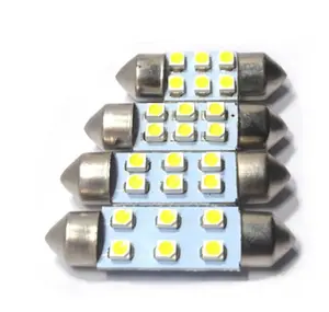 LED ไฟรถ Festoon T10 หลอดไฟ 1210 31 มม.36 มม.39 มม.41 มม.ระบบไฟอัตโนมัติ 5W 6SMD ใบอนุญาตอ่านแสง 24V 6000K สี