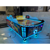 Table de hockey sur air à thème Ours polaire pour 2 joueurs, à monnayeur, pour enfants, idéale pour les centres de jeux d'arcade